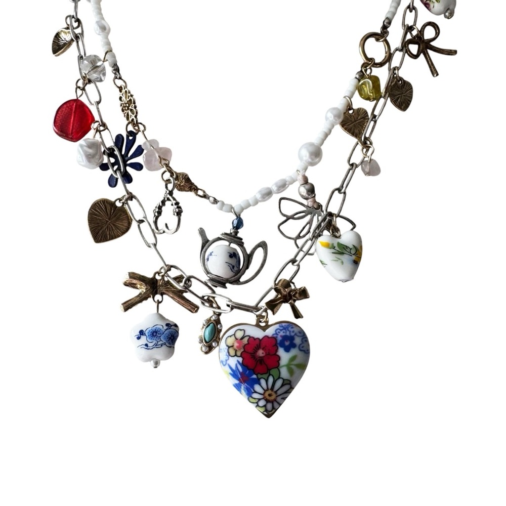 Free People Maxamillion Charm Necklace in Coquette Candy | NWT - Picture 5 of 8